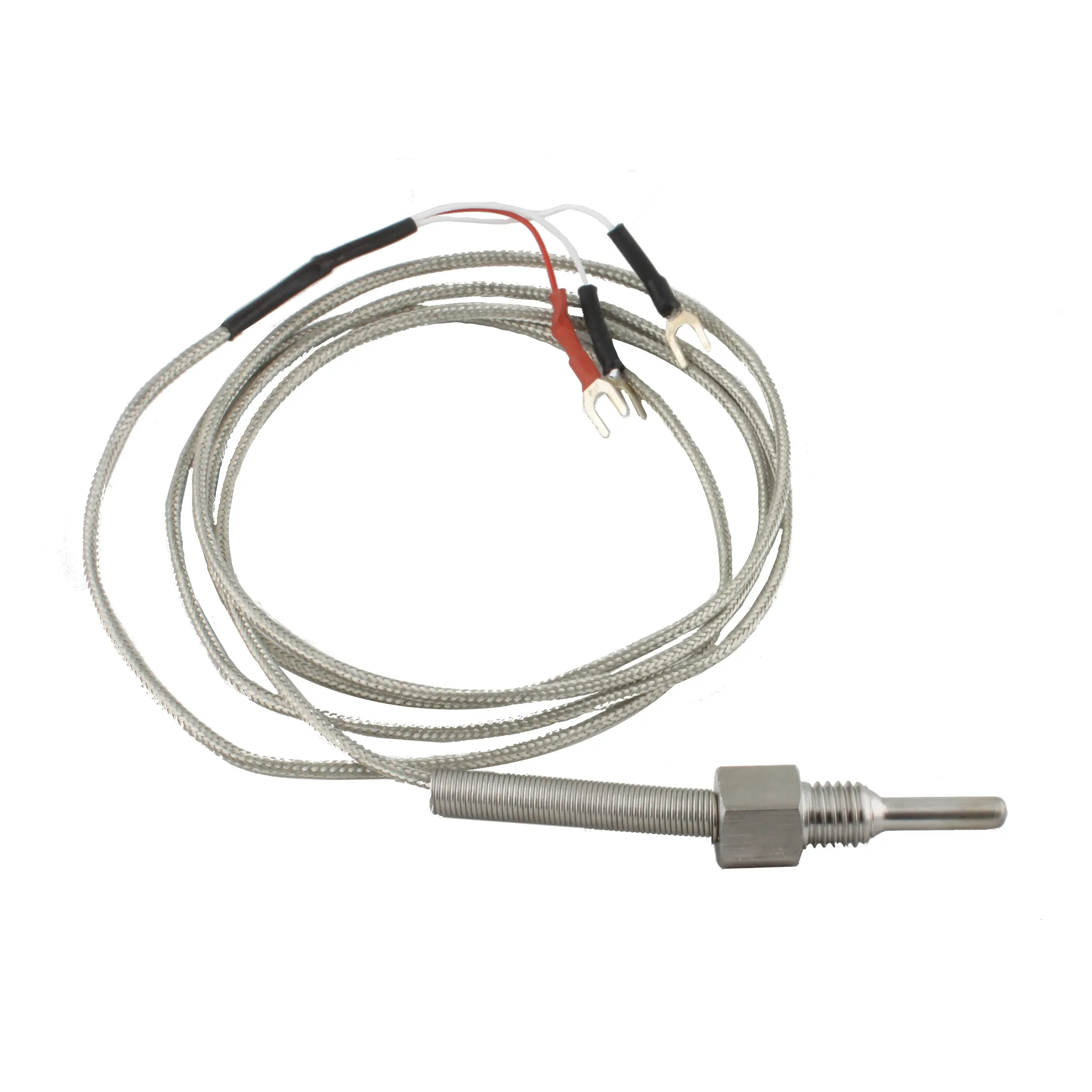 INNOCONT Датчик температуры с кабелем, исполнение N, спай Pt100, раб. часть: диаметр 4,8мм длина 30мм, резьба М10x1,5, длина кабеля 1.5м TS-W-N-Pt100-4,8-30-1,5-M10x1,5