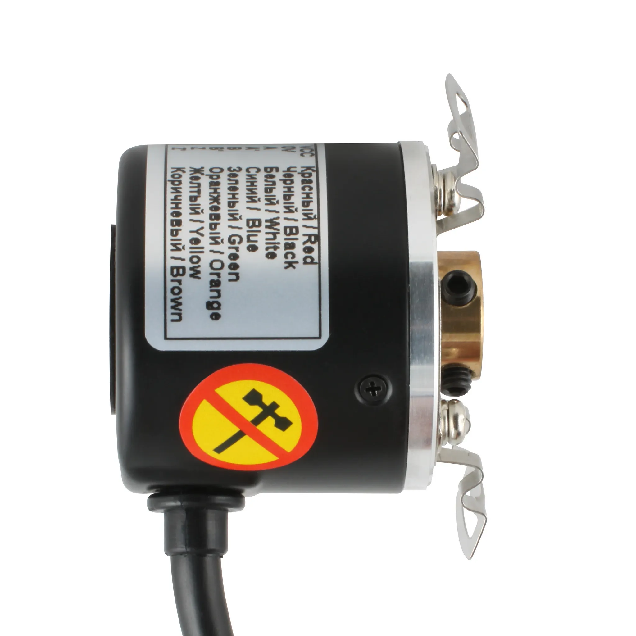 Инкрементальный энкодер D=40мм, полый вал 10мм, 500 имп/об, 5VDC, выход TTL, IP54, -20…+80°C, радиальный кабель 2м