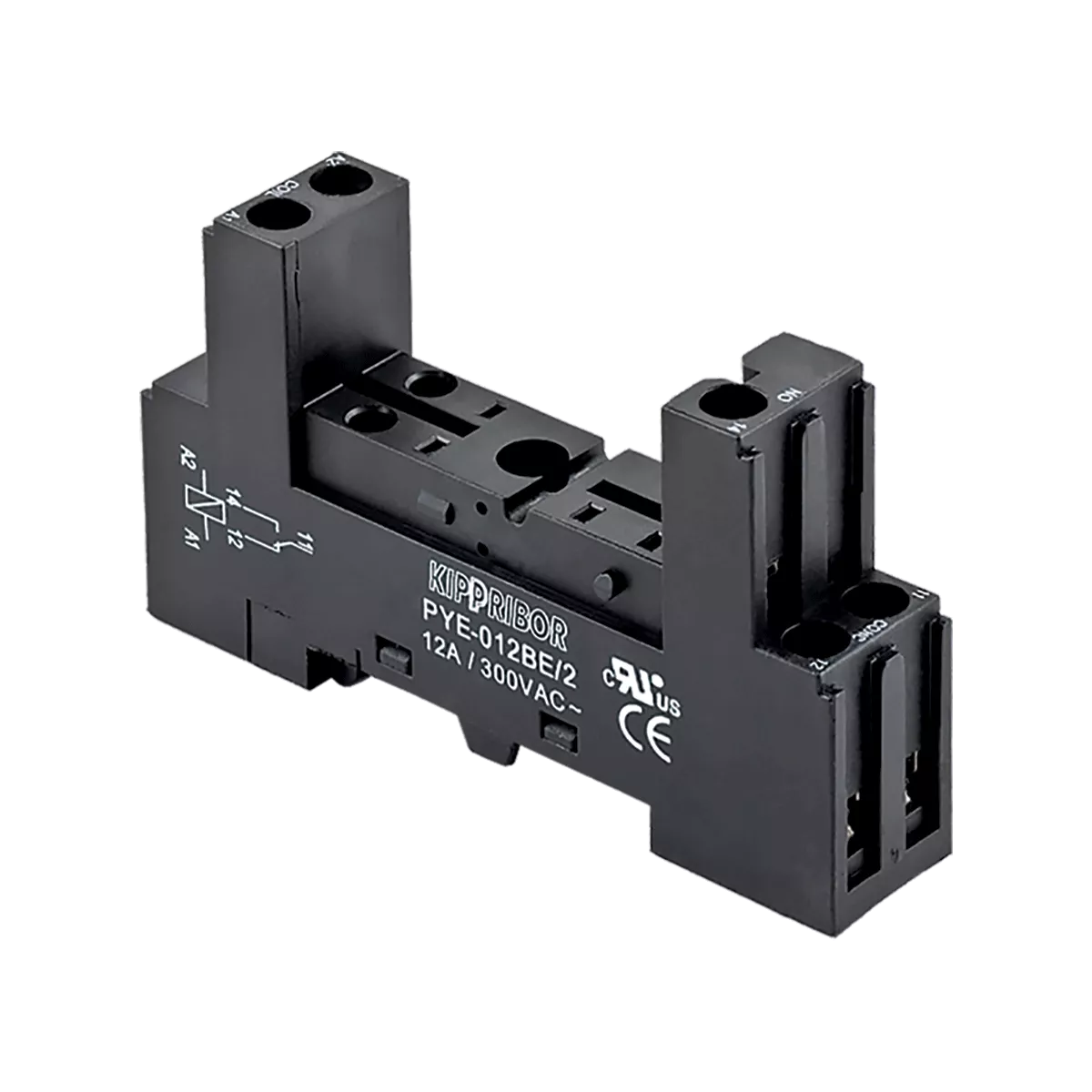 Монтажные колодки KIPPRIBOR PYF-012BE, PYF-022BE, PYF-112BE, PYF-122BE (для 1- и 2-контактных промежуточных реле серии MR)