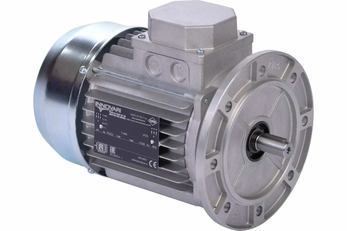 INNOVARI Электродвигатель трёхфазный асинхронный (0.75 кВт 2800 об/мин) 120"19 80M/2 MT80M KW 0,75/2 B14, схема включения "звезда"/"треугольник" (380В/220В), IP55(CIMA/, Италия) MT80M KW 0,75/2 B14 / 070675-5883