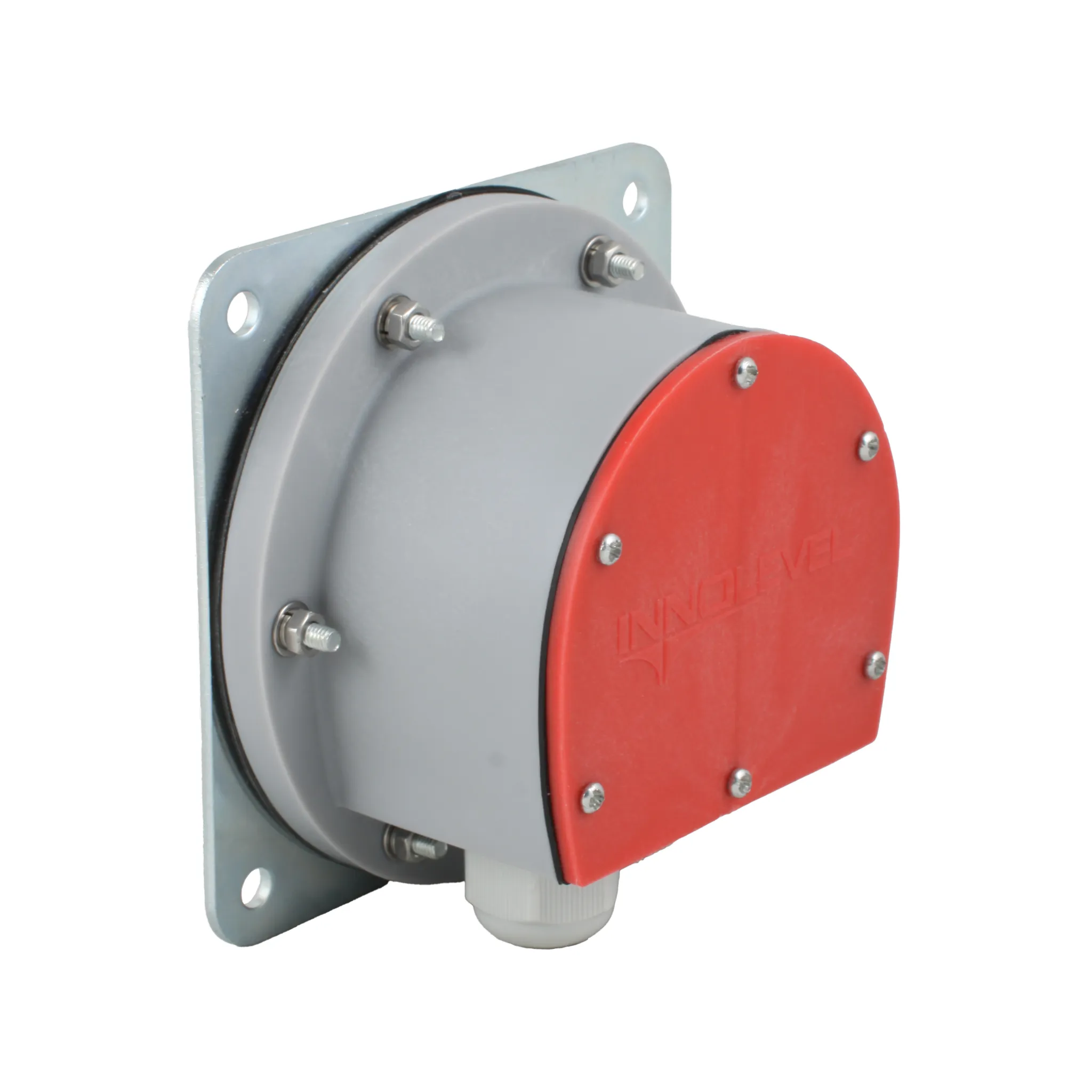 Мембранный датчик подпора для сыпучих материалов в пластиковом корпусе (аналог СУМ-1), -40 +80 С, IP54, чувств. от 100 г/л; соединение- фланец 114x114 мм, мембрана- NBR, выход- реле SPDT