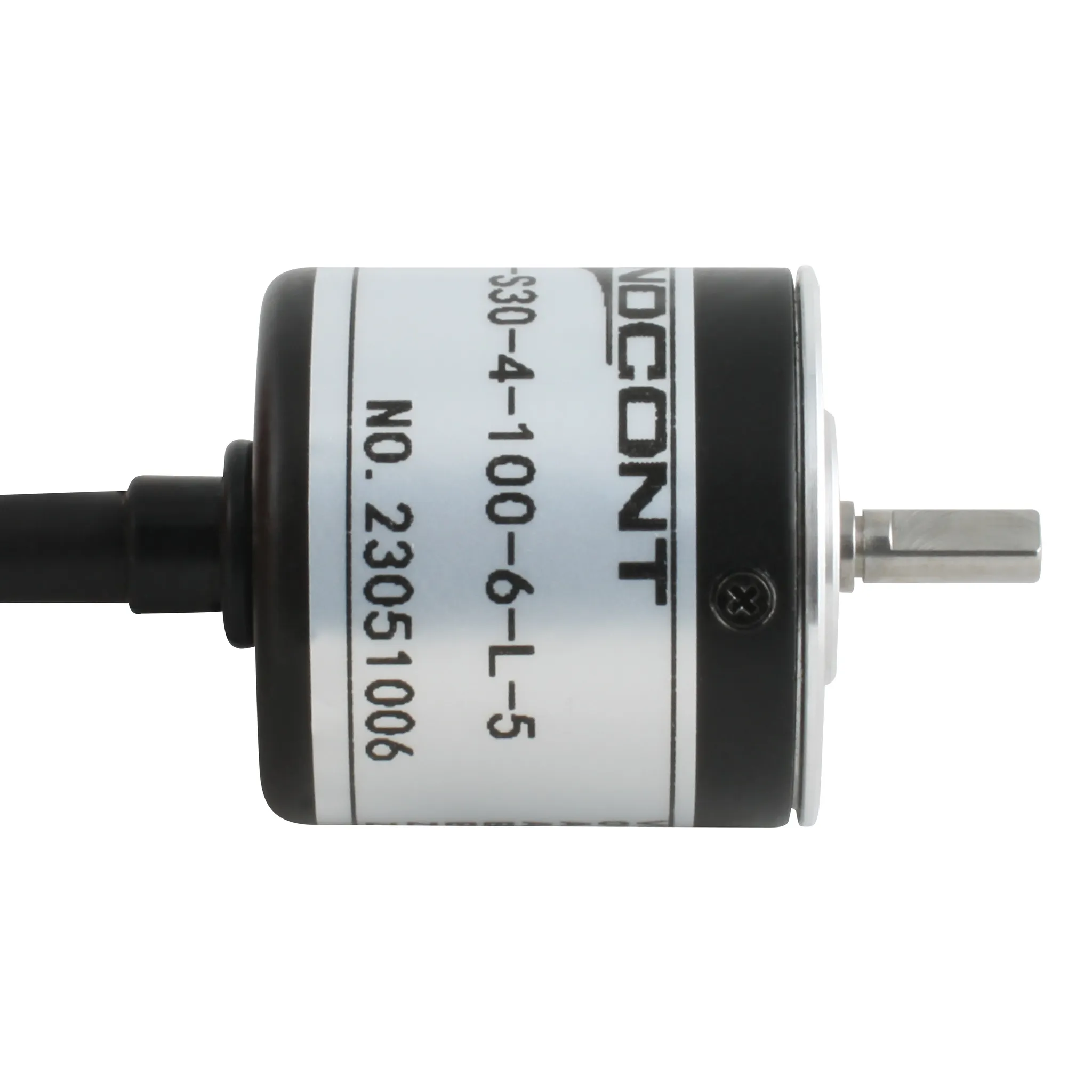 Инкрементальный энкодер D=30мм, выступающий вал 4мм, 200 имп/об, 24VDC, выход HTL, IP54, -20…+80°C, аксиальный кабель 2м