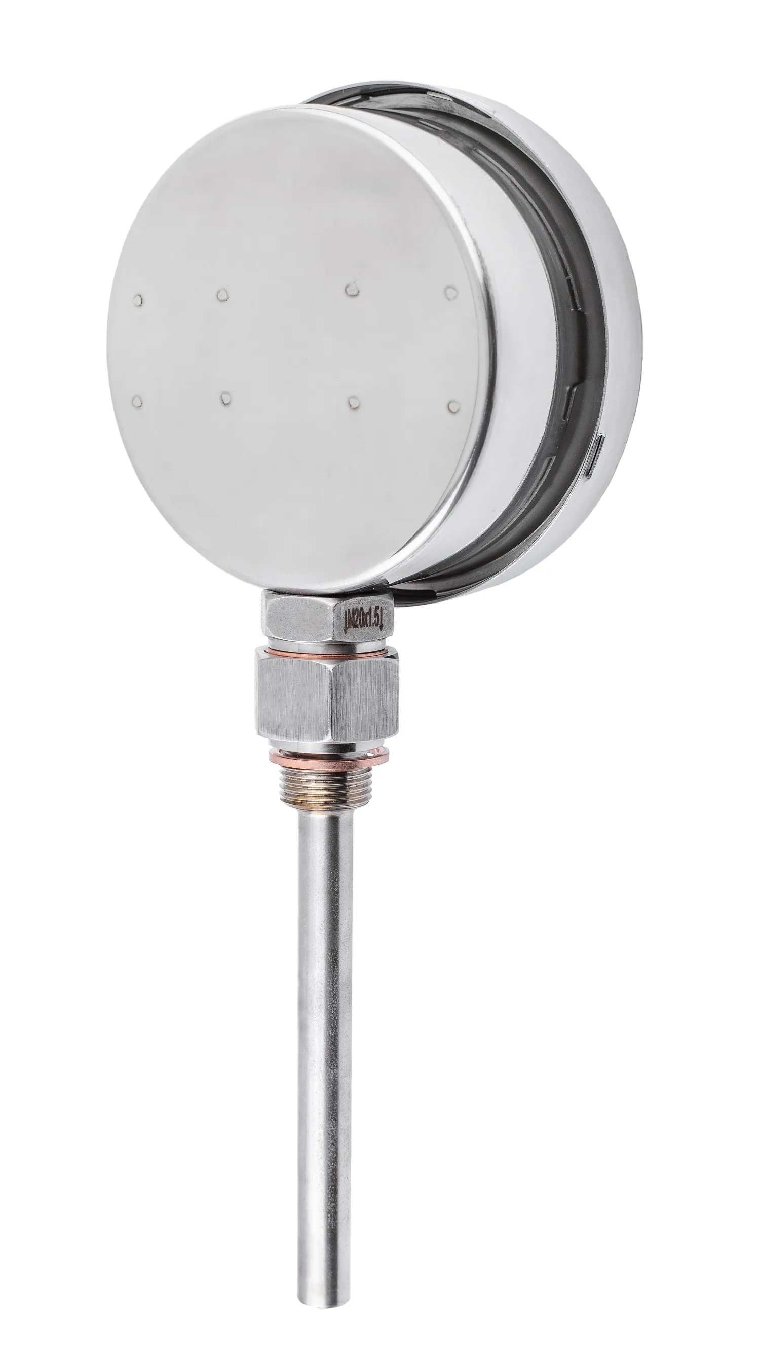 Термометры биметаллические коррозионностойкие ТБф-221 с возможностью гидрозаполнения (Диаметр: 80 мм, 100 мм, 160 мм)