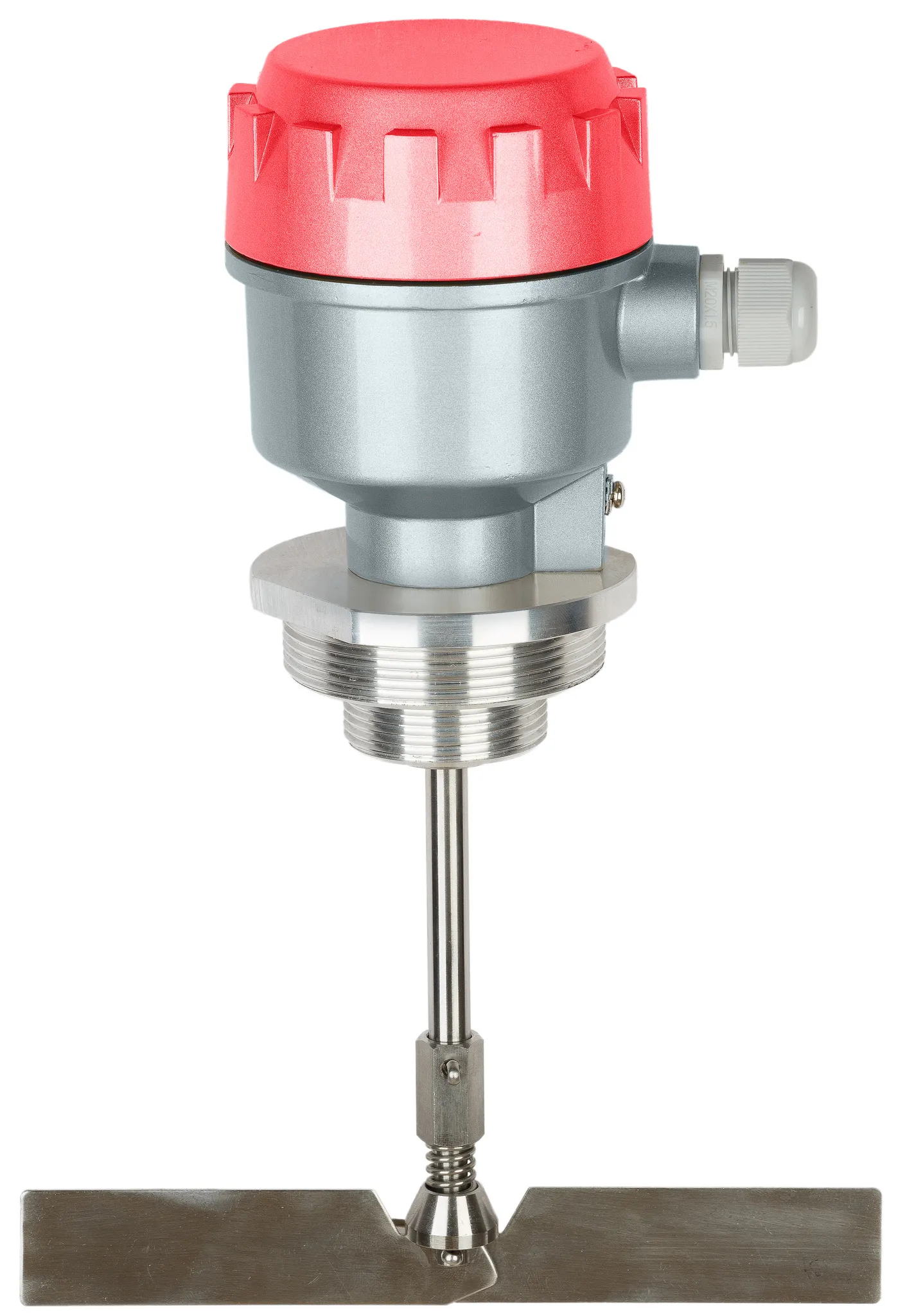 Механический ротационный датчик предельного уровня сыпучих материалов в алюм. корпусе, взрывозащ. ТР ТС 012/2011, -40 +80 С, Рmax=0.8 bar, 24 VDC, IP66, лопасть складная двухсторонняя 28х200 мм, нерж. сталь, скорость вращения 1 об/мин, соединение- резьба 