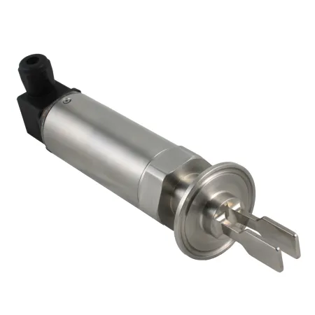 Вибрационный датчик предельного уровня жидкостей, -40 +150°С, Pmax=40 bar, 12 - 55 VDC, IP65, соединение - Clamp DN40, удлинение 40 мм, нерж. сталь 316L, электрополировка зондов, шероховатость ≤ 0,6 мкм, выход PNP/NPN, разъем DIN 43650