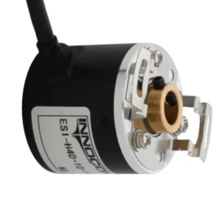 Инкрементальный энкодер D=40мм, полый вал 10мм, 2000 имп/об, 5VDC, выход TTL, IP54, -20…+80°C, радиальный кабель 2м