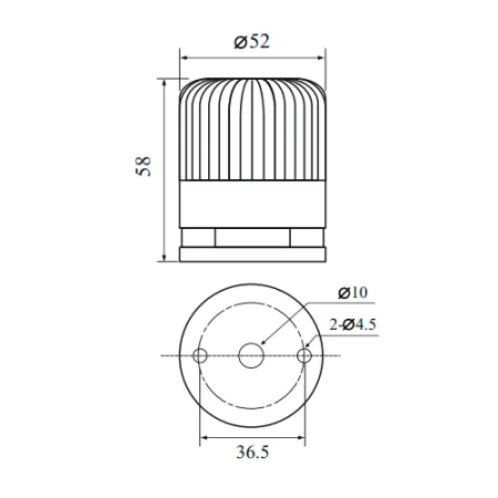 Маяк проблесковый светодиодный SL52B-220-RYG