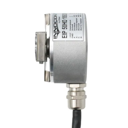 Инкрементальный программируемый энкодер D=50мм, полый вал 12мм, 3000 имп/об, 5…30VDC, выход TTL/HTL с инверсией, IP