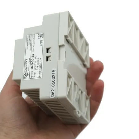Источник питания INNOCONT. Вход: 220VAC, 0.48А, выход: 30W, 24VDC, 1.5A, -10 +50С, IP20, типы защиты: КЗ, перегрузка, перенапряжение SB-D-30-24