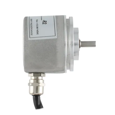 Инкрементальный программируемый энкодер D=50мм, выступающий вал 6мм, 3000 имп/об, сервофланец, 5…30VDC, выход TTL/HT