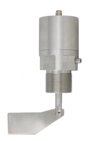 Механический ротационный датчик предельного уровня сыпучих материалов в корпусе из нерж. стали, взрывозащ. ТР ТС 012/2011, -50 +80 С, Рmax=10 bar, 24 VDC, IP67, вибростойкость до 29g, лопасть 40х98 мм, нерж. сталь, скорость вращения 15 об/мин, соединение-