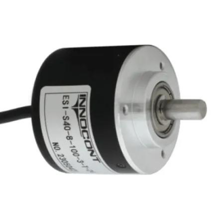 Инкрементальный энкодер D=40мм, выступающий вал 8мм, 360 имп/об, 5VDC, выход TTL, IP54, -20…+80°C, радиальный кабель 2м