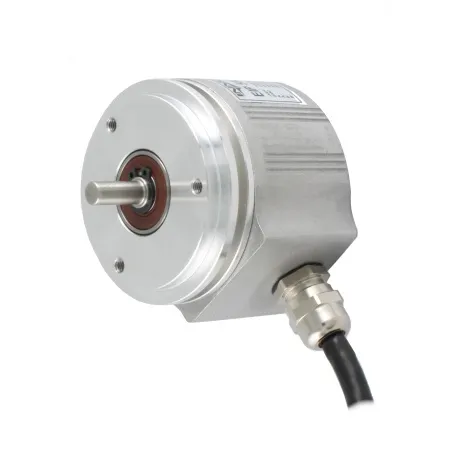 Инкрементальный программируемый энкодер D=58мм, выступающий вал 6мм, сервофланец, 3000 имп/об, 5…30VDC, выход TTL/HT