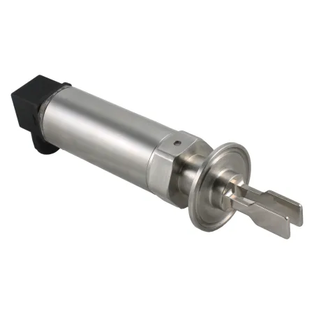 Вибрационный датчик предельного уровня жидкостей, -40 +150°С, Pmax=40 bar, 12 - 55 VDC, IP65, соединение - Clamp DN40, удлинение 40 мм, нерж. сталь 316L, электрополировка зондов, шероховатость ≤ 0,6 мкм, выход PNP/NPN, разъем DIN 43650