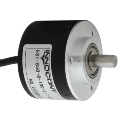 Инкрементальный энкодер D=40мм, выступающий вал 8мм, 360 имп/об, 5VDC, выход TTL, IP54, -20…+80°C, радиальный кабель 2м