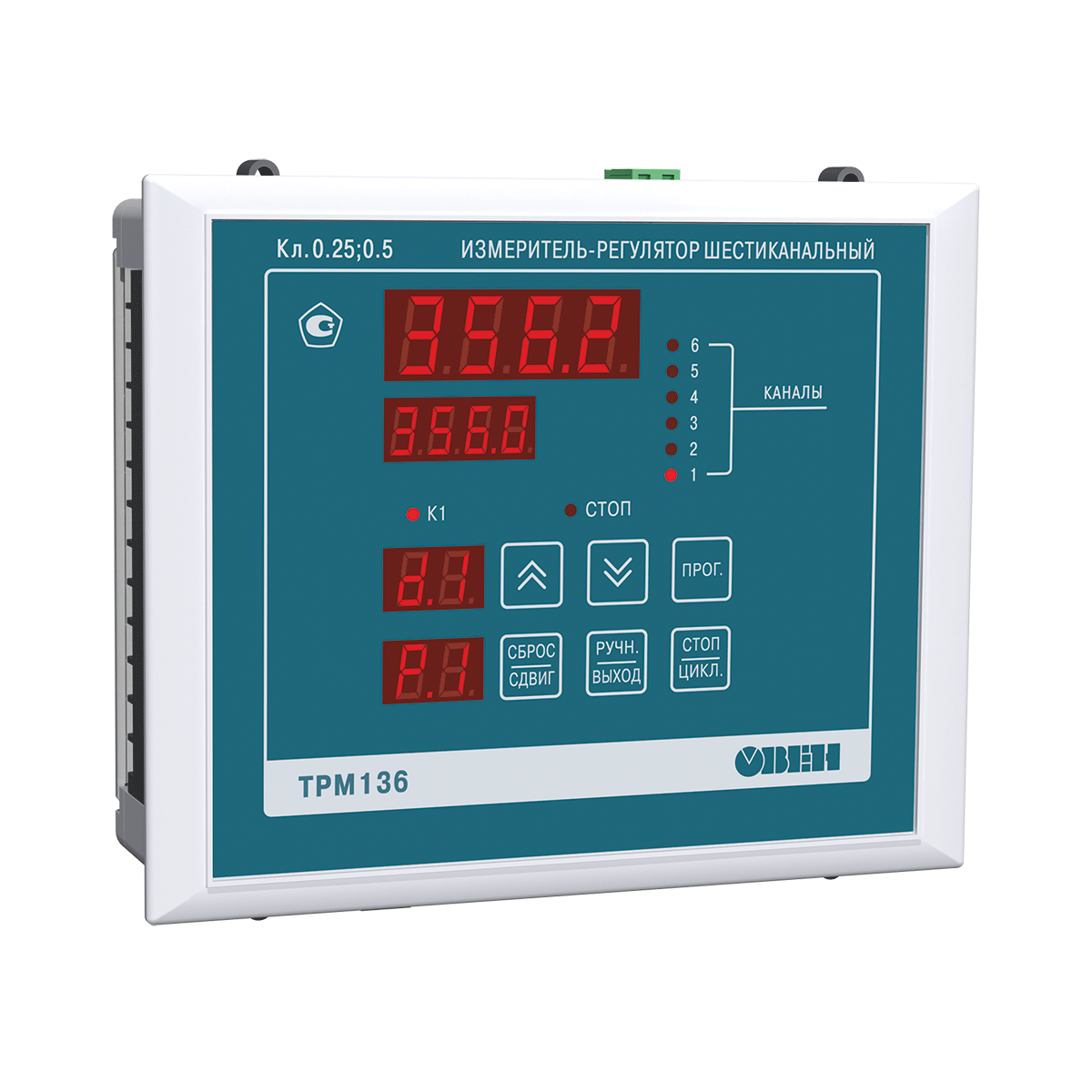 ТРМ136 цифровой терморегулятор шестиканальный с двухпозиционным управлением и RS-485